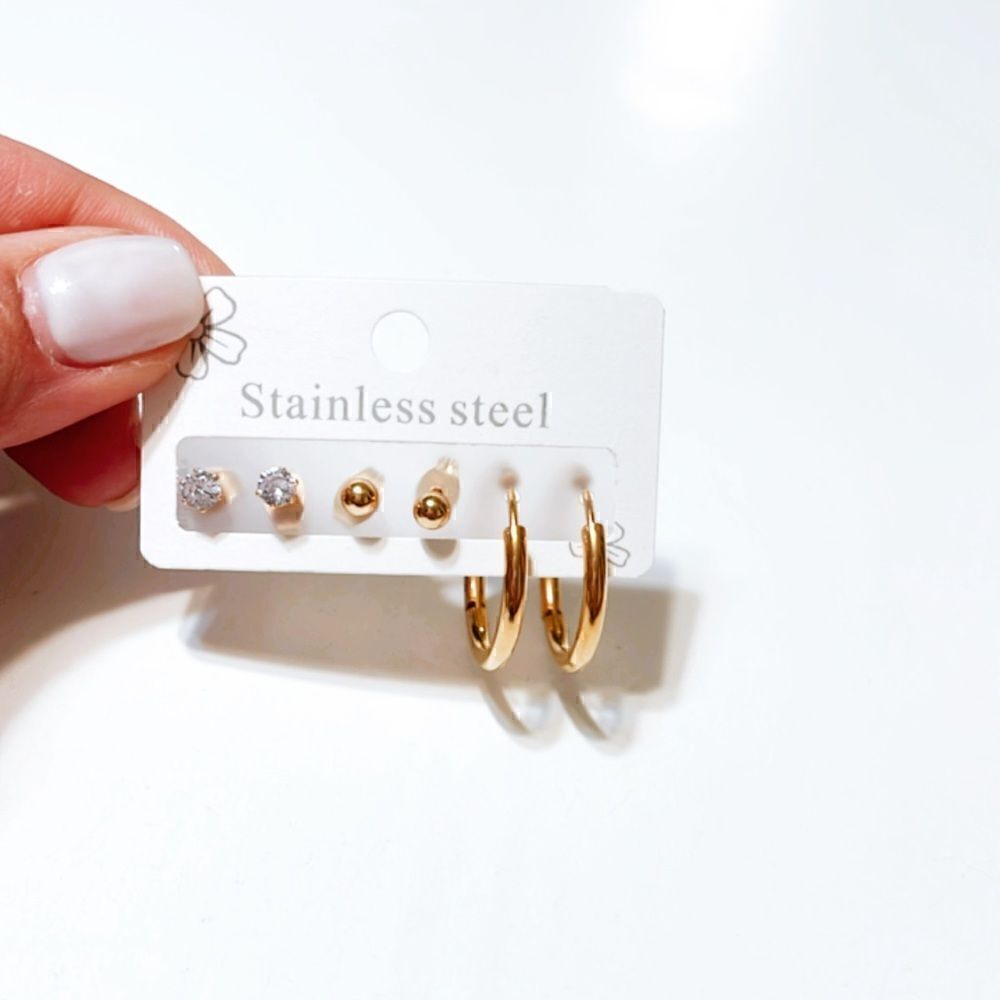 Minimalist earrings set T8